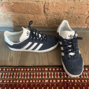 Navy Adidas sambas